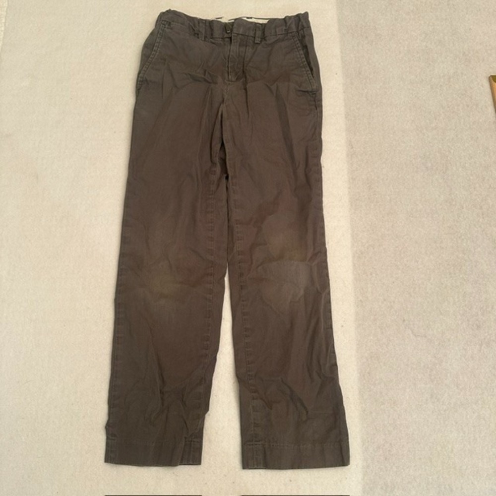 Crewcuts Boys Straight Chino Pants Brown Size 7 Cotton Preppy School Kids